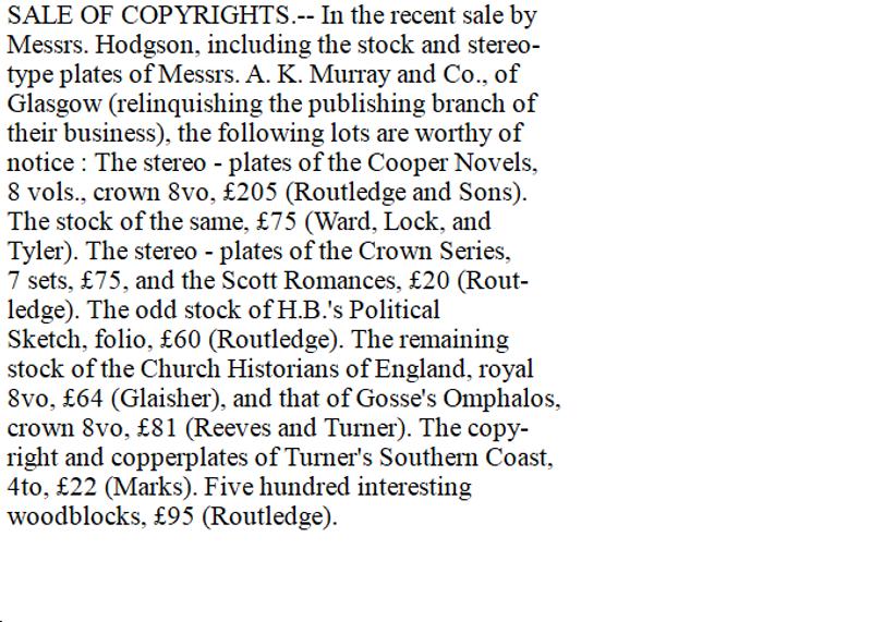 state: ad9 The_Bookseller_1873June_p456_saleCopyrights ad9